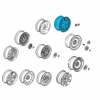 OEM 1997 BMW 740i Alloy Rim, Forged Diagram - 36-11-1-090-224