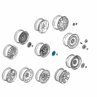 OEM BMW 750iL Hub Cap Diagram - 36-13-1-182-203