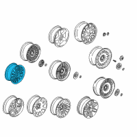 OEM 1997 BMW 740i Light Alloy Rim "Brilliantline" Diagram - 36-11-1-093-894