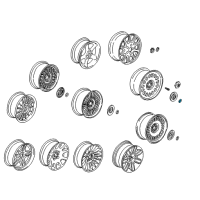 OEM BMW 325xi Wheel Cap Emblem Diagram - 36-13-1-181-080