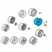 OEM 2000 BMW 740i Light Alloy Rim Diagram - 36-11-1-181-840