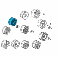 OEM 2000 BMW 740i Light Alloy Rim Diagram - 36-11-1-182-277
