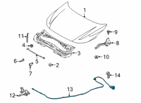 OEM 2020 Nissan Sentra Cable Assembly-Hood Lock Control Diagram - 65621-6LB0A