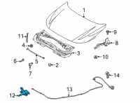 OEM 2021 Nissan Sentra Male Assy-Hood Lock Diagram - 65601-6LA0A
