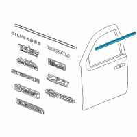 OEM GMC Sierra 2500 HD Belt Molding Diagram - 84025008