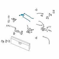 OEM 2010 Honda Ridgeline Lock Assembly, Driver Side Tailgate (Upper) Diagram - 74851-SJC-A01
