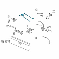 OEM 2008 Honda Ridgeline Lock Assembly, Driver Side Tailgate (Upper) Diagram - 74851-SJC-A01