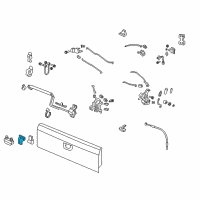 OEM Honda Ridgeline Hinge, Driver Side Tailgate (Lower) Diagram - 68750-SJC-A02