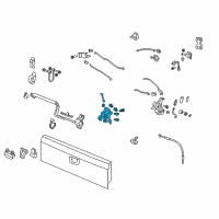 OEM 2011 Honda Ridgeline Synchronizer Assy., Tailgate Diagram - 74870-SJC-A02