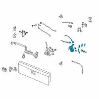 OEM 2012 Honda Ridgeline Hinge Assembly, Passenger Side Tailgate (Lower) Diagram - 68732-SJC-A00