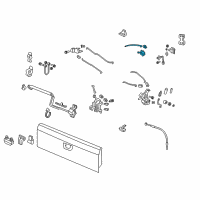 OEM 2019 Honda Ridgeline Lock Assembly, Passenger Side Tailgate (Upper) Diagram - 74801-SJC-A01