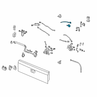 OEM 2010 Honda Ridgeline Lock Assembly, Passenger Side Tailgate (Upper) Diagram - 74801-SJC-A01