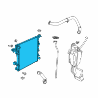 OEM 2010 Dodge Ram 1500 Engine Cooling Radiator Diagram - 55056858AE