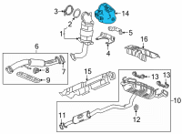 OEM Cadillac XT5 Converter Shield Diagram - 55488530