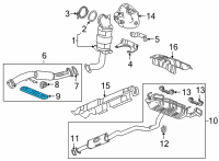 OEM 2021 Buick Envision Front Pipe Bracket Diagram - 23456223