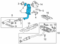 OEM Buick Envision Converter & Pipe Diagram - 55515136