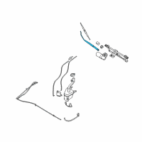 OEM Kia Windshield Wiper Arm Assembly Passenger Diagram - 983201F000