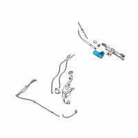 OEM 2008 Kia Sportage Windshield Wiper Motor Assembly Diagram - 981101F000