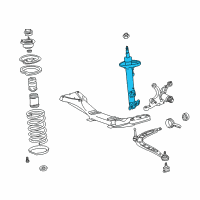 OEM 1999 BMW Z3 Left Front Strut Shock Absorber Driver Side Diagram - 31-31-6-753-257