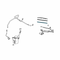 OEM Lexus LS430 Wiper Rubber, Right Diagram - 85214-50061