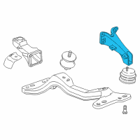 OEM 2000 BMW Z3 Left Support Bracket Diagram - 11-81-1-141-137