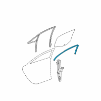 OEM Pontiac Weatherstrip Asm-Rear Side Door Window Inner Diagram - 20864021