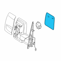 OEM Nissan Glass-Mirror, RH Diagram - 96365-1PA3E