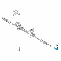 OEM 2019 Toyota Camry Outer Tie Rod Diagram - 45460-80008