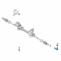 OEM Toyota Camry Outer Tie Rod Diagram - 45460-80008