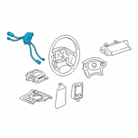 OEM 2002 Cadillac Seville Coil Kit, Steering Wheel Inflator Restraint Module Diagram - 26087308