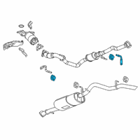 OEM 2017 GMC Canyon Converter & Pipe Hanger Diagram - 23319268