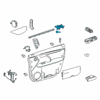 OEM 2018 Lexus RX350L Front Door Inside Handle Sub-Assembly Right Diagram - 67605-48030-C0