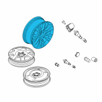 OEM Lincoln Wheel, Alloy Diagram - FA1Z-1007-J