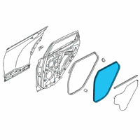 OEM 2022 Hyundai Kona Electric Weatherstrip-Rear Door Body Side LH Diagram - 83110-J9000