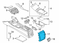 OEM 2021 BMW 330i xDrive COVER CENTRE CONSOLE, REAR Diagram - 51-16-6-996-849
