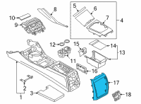 OEM 2021 BMW 330e COVER CENTRE CONSOLE, REAR Diagram - 51-16-6-996-849