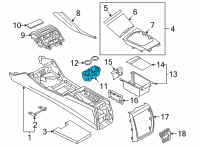OEM BMW 330e xDrive CUP HOLDER FOR STORAGE COMPA Diagram - 51-16-6-809-803