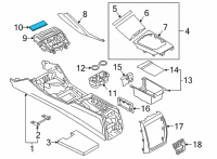 OEM BMW 330e xDrive INSERT MAT, COMPARTMENT, FRO Diagram - 51-16-6-806-842