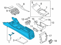 OEM 2021 BMW 330e CENTER CONSOLE Diagram - 51-16-6-996-833