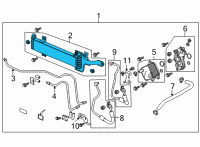 OEM Acura MDX Cooler Assembly (Atf) Diagram - 25500-61D-003