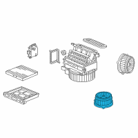 OEM 2008 Honda Odyssey Motor Assembly, Fan Diagram - 79310-SHJ-A01