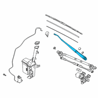 OEM Hyundai Venue Windshield Wiper Arm Assembly(Driver) Diagram - 98311-K2000