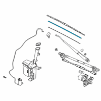 OEM 2021 Hyundai Elantra Wiper Blade Rubber Assembly(Passenger) Diagram - 98351-F9000