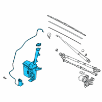 OEM Hyundai Venue Reservoir & Pump Assembly-Washer Diagram - 98610-K2000