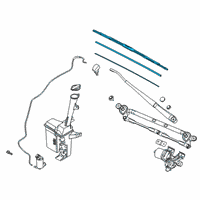 OEM Hyundai Elantra Driver Wiper Blade Assembly Diagram - 98350-H5000