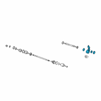 OEM Hyundai Santa Fe Bracket Assembly-Bearing Diagram - 49562-26600