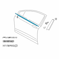 OEM 2020 Ford Fusion Belt Molding Diagram - DS7Z-5421453-E