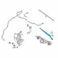 OEM Nissan Altima Windshield Wiper Arm Assembly Diagram - 28886-3TA0A