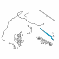 OEM 2014 Nissan Altima Windshield Wiper Arm Assembly Diagram - 28886-3TA0A