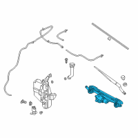 OEM 2014 Nissan Altima WIPER Assembly Windshield Diagram - 28800-9HS1A